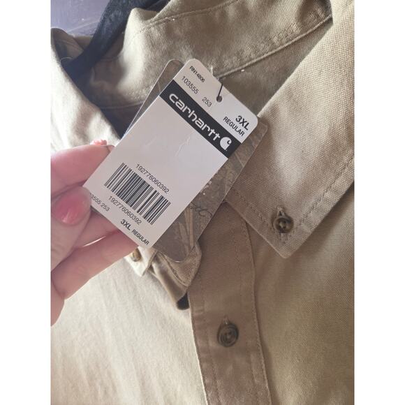 Carhartt Rugged Flex Relaxed Fit Canvas Short Sleeve Shirt Mens Size 3XL NEW!! - Picture 3 of 6